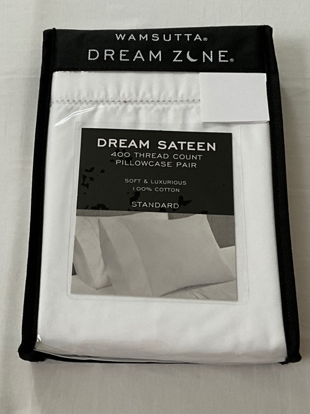 NWT WAMSUTTA Dream Zone 400TC Cotton Sateen Standard Pillowcases White
